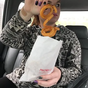 Curly fries with cheese