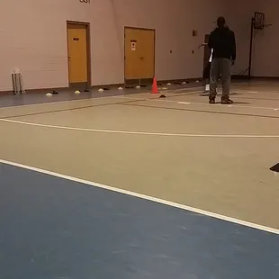 Stations set up inside the gym...Boot camp