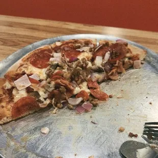 5 Topping Small (mushroom, pepperoni, onions, bacon, sausage)