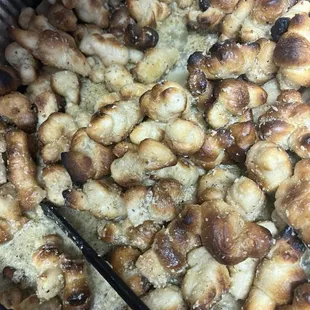 Tray of Garlic Knots,  parmesan and buttery garlic sauce.