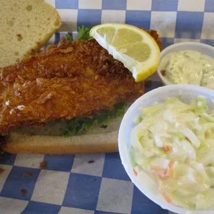 crispy fish &amp; cole slaw