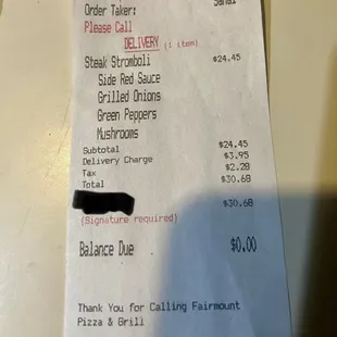 Receipt of sauce on the side