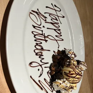 Brownie Sundae Birthday Dessert