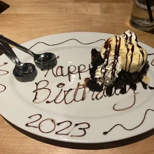 Birthday Brownie Dessert