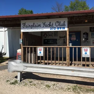 the front of the building