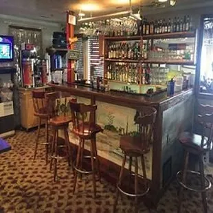 the bar area of the restaurant