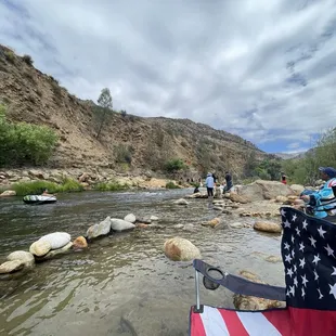 Relaxing by the water