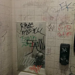 Inside the mens restroom
