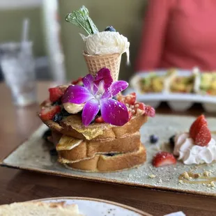 Banana Split Brioche French Toast