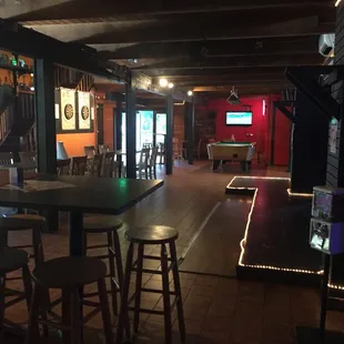 the bar and pool table