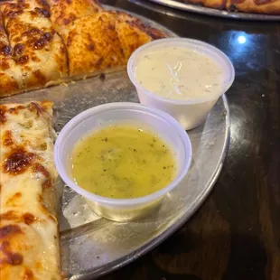 Garlic butter! And ranch.