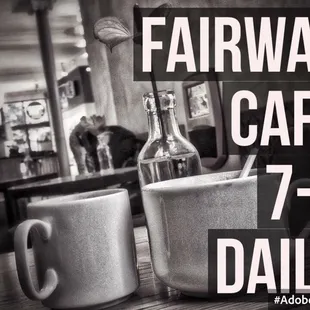 two cups of coffee on a table