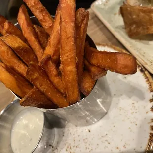 Sweet potato fries - light crunch and &quot;yammy&quot; in the center