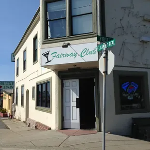 the front of the building