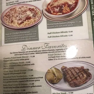 pasta, menu