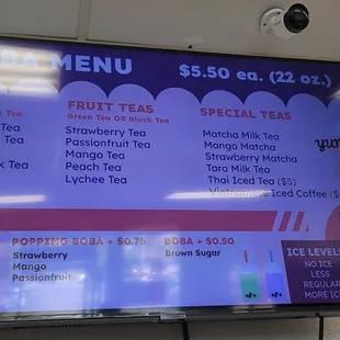 new boba menu