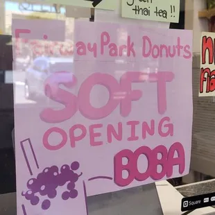 soft opening for boba milk tea drinks