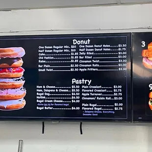 menu and prices
