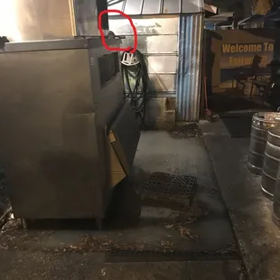 the location of the oven