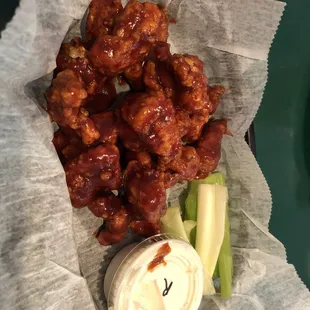 Boneless honey bbq wings