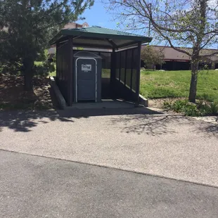 No bathrooms just a porter potty.