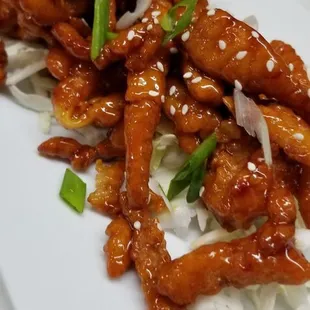 General tso clam strips