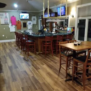 the bar and seating area