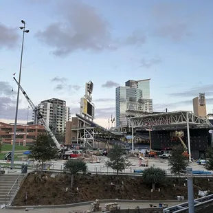 View from the patio (Gallagher square renovation in progress)