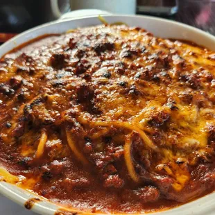 C6 baked meat sauce with cheese $16.45