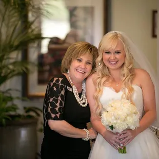 Fairy Godmother Denise and one of her brides.