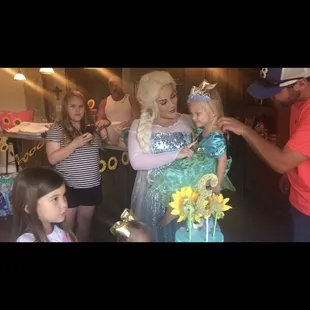Queen Elsa singing happy birthday!