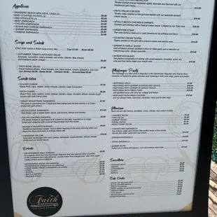 Same menu with updated prices as of 7/26/24