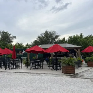 Charming outdoor seating space.