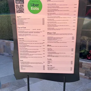 The menu is all delicious