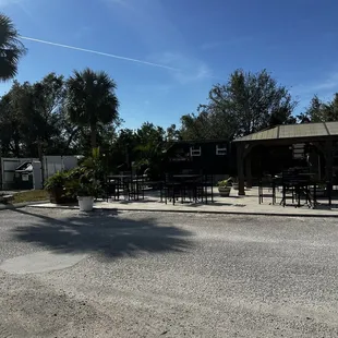 outside
