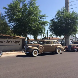 Always a beautiful classic ride parked outside when I come