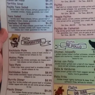 Half ass picture of other half of menu. 4 waiters staring at the whole time made me nervous..lol