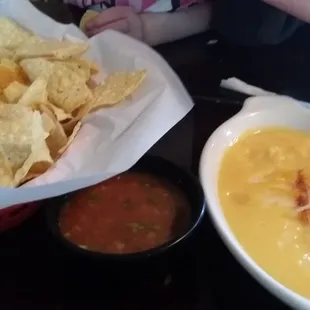 Chips..salsa..Queso