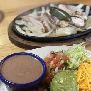 Chicken fajitas for 1