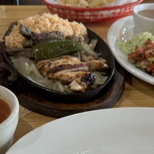 Everything that comes with the Mixed Fajitas (~$16).  Pretty great deal!