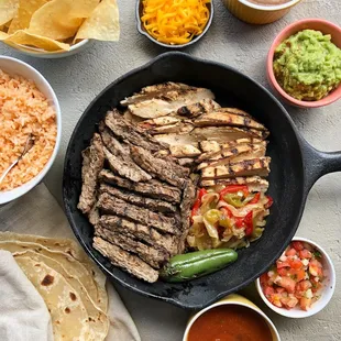 a variety of mexican food