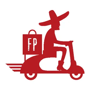 a delivery man on a scooter