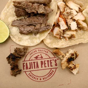 two tacoss and a lime