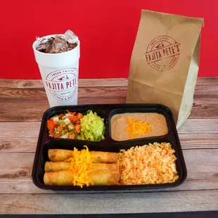 Fresh chicken flautas at Fajita Pete's!