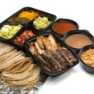 a variety of food items