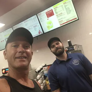 Store manager Eddie, up from Houston training employees, very personable, and professional