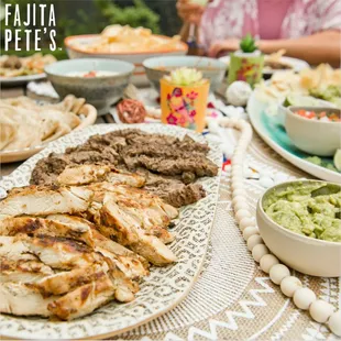 a table full of food