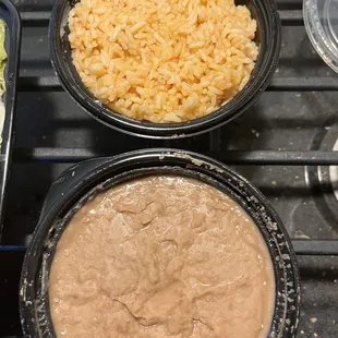 Rice and beans (you get choice of beans)