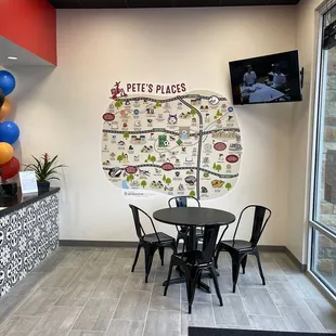 Counter and Half of the Dining area