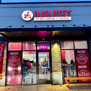 Front entrance to restaurant